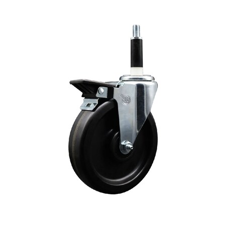 Service Caster 6'' Phenolic Swivel 7/8'' Expanding Stem Caster with Brake SCC-EX20S615-PHS-PLB-78